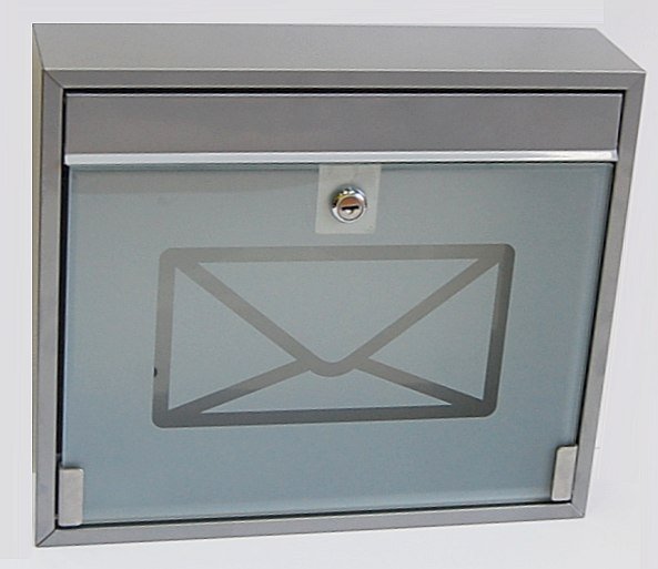 Schránka poštovní KVIDO se sklem 360x310x90 mm šedá